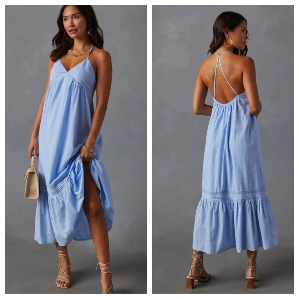 (NWT) VICI Saskia Spaghetti Strap Maxi Dress size L